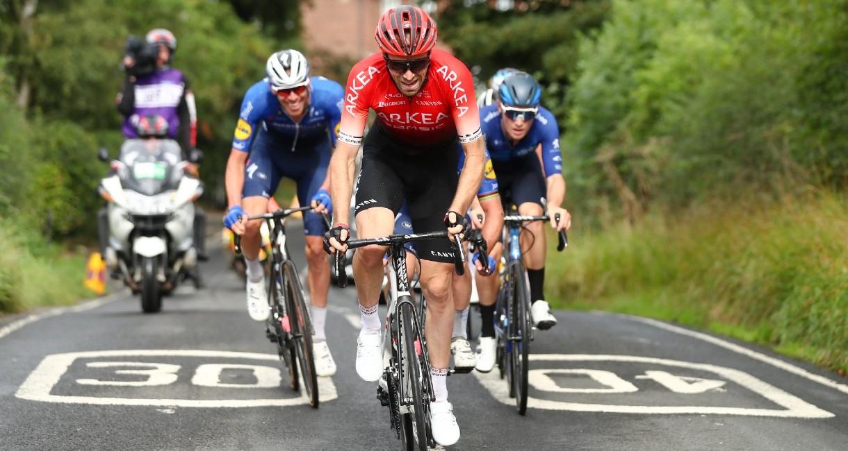 British rider Dan McLay riding in the Tour of Britain